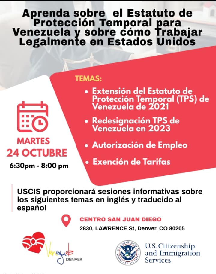 Permiso de trabajo y TPS para los Venezolanos con personal de USCIS