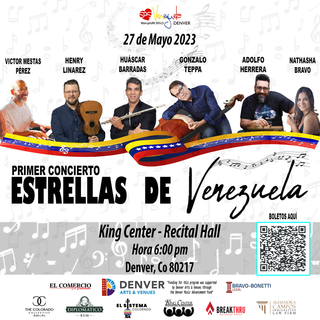 Venezuelan Stars Concert on Saturday, May 27th at 6pm at the King Center- Recital Hall.