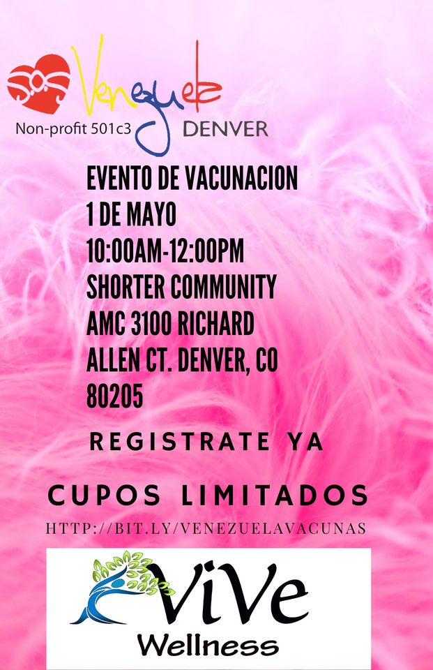 Vacuna Moderna - 1ro de Mayo - Denver