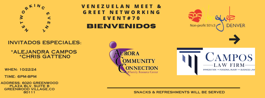 Venezuelan Meet & Greet Networking event- October 22th, 2024